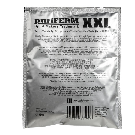 Turbo yeast alcohol "PuriFerm XXL" (350 gr) в Ульяновске